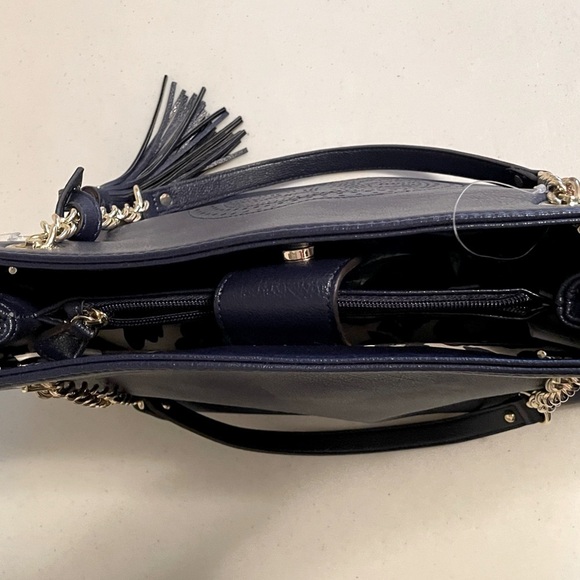 (NWT) Anne Klein Shoulder Handbag with Tassel | Leo Lion Logo - Picture 6 of 13